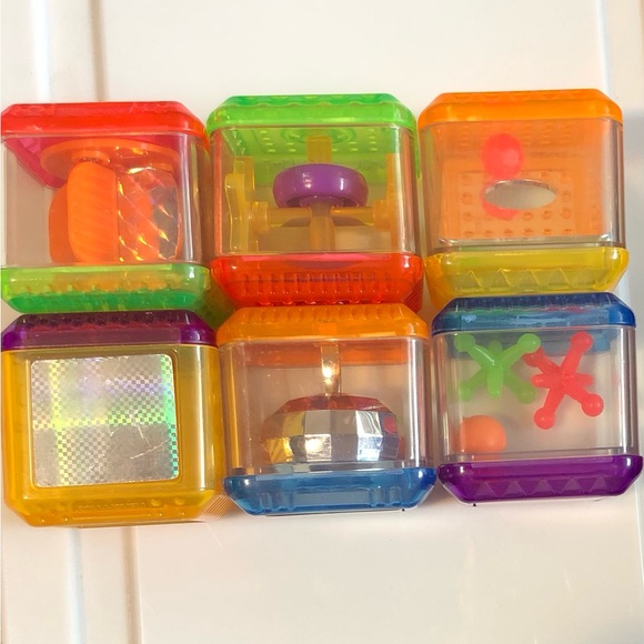 6 Vintage Fisher Price Peek-A-Boo Blocks. Sensory Themed. Set #2. - Picture 2 of 6